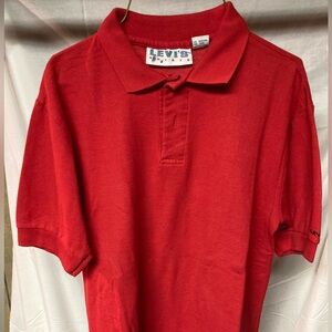 Levi's Men's Bright Red Polo Shirt